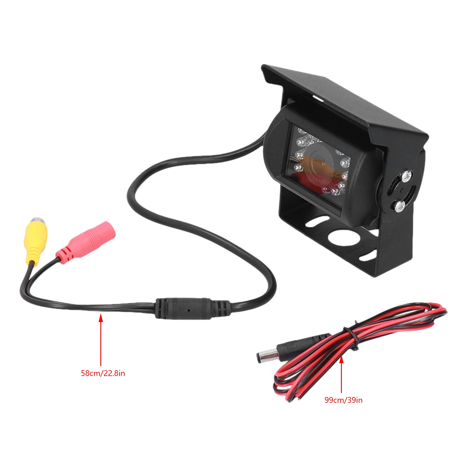 Universal 12V‑24V 120° Rear View Camera 18‑LED IP68 Waterproof Night Vision for Car Truck Bus with CMOS HD Camera Sensor