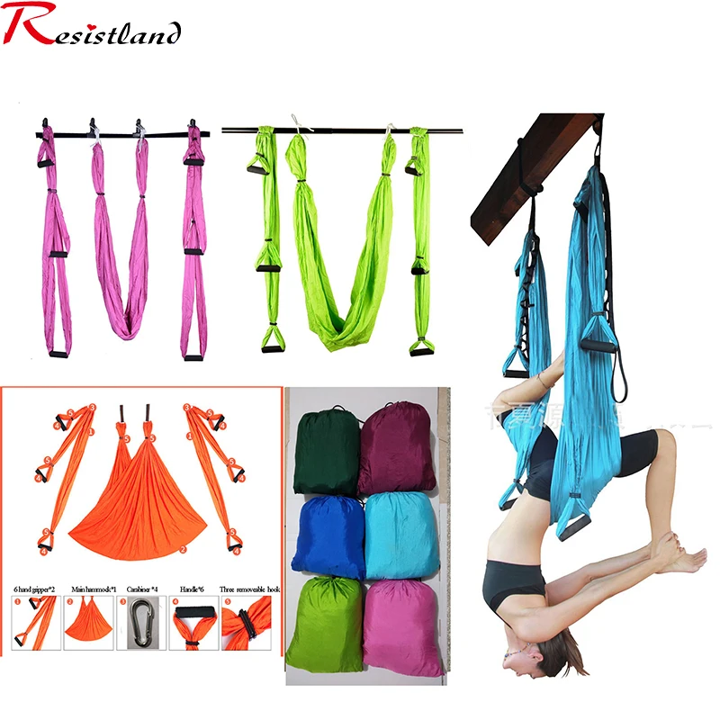 Yoga Hammock Swing Parachute Fabric Inversion Therapy Anti-gravity High Strength Decompression Hammock Yoga Gym Hanging