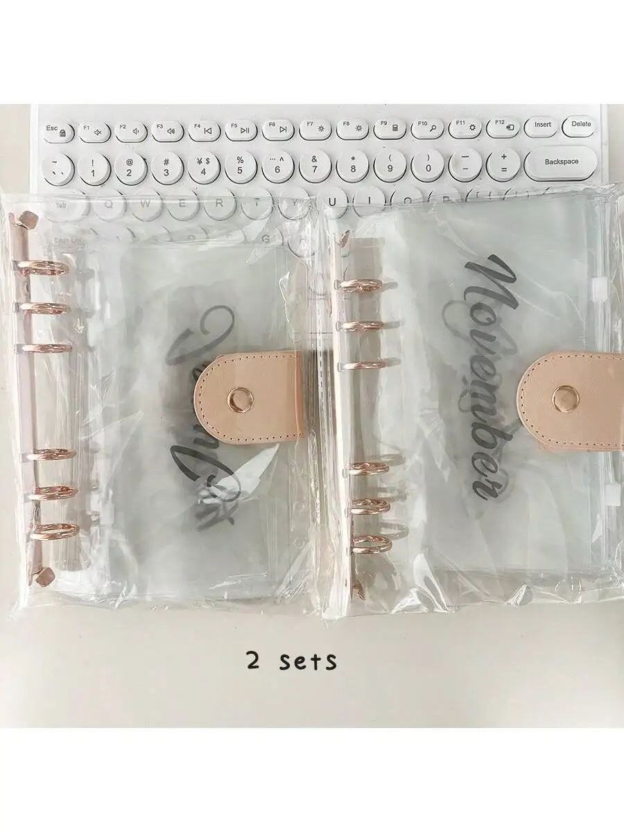 A6 Loose Leaf Monatliche Reißverschlusstasche Bargeld Budget Umschlag Binder Ticket Quittung Aufbewahrungstasche Reichtum Management Geschenkset 1 Abdeckung + 12 – Detail 3