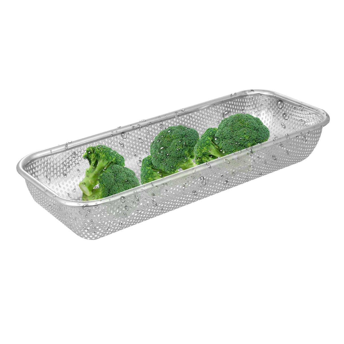 

Stainless Steel Drain Basket Kitchen Sieve Washing Sink Strainer Fruits Rice Washer Bowl for Colander Storage