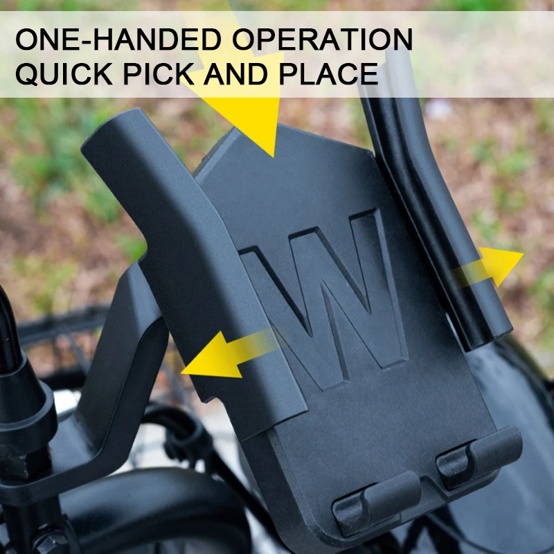 SEAMETAL حامل هاتف دراجة نارية مرآة الرؤية الخلفية حامل جوّال بلاستيكي الدراجات النارية المقود حامل الهاتف المحمول لتحديد المواقع والملاحة حامل كليب