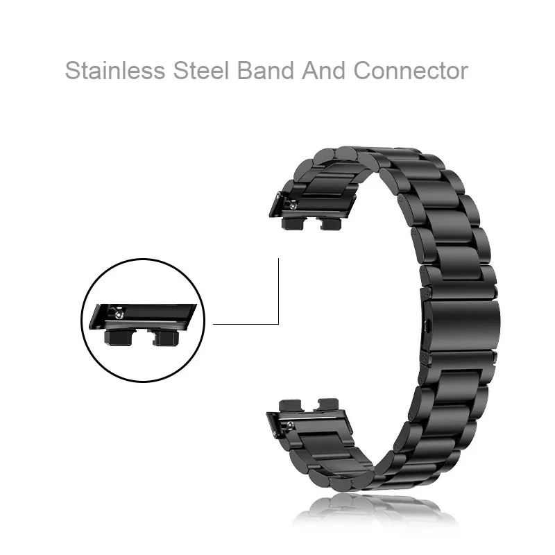 Cinturino in acciaio inossidabile per Huawei Band 10 Accessori per bracciale business per Huawei Band 8 9 Cinturino in metallo sostituibile Correa