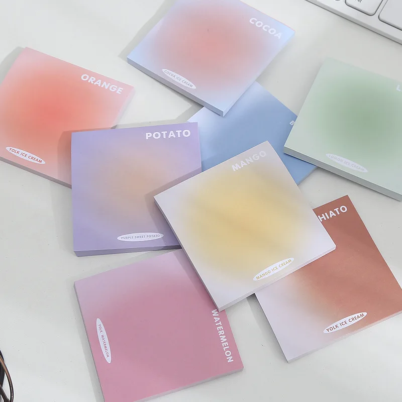 50 Sheets Gradient Color Post N Times Sticky Note Sticker Bookmark Self Adhesive Note Memo Pads Point It School Stationery