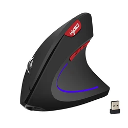 Hot choice HXSJ ergonomic optical mouse ABS 2400DPI adjustable rechargeable 600mA vertical mouse for office and mac