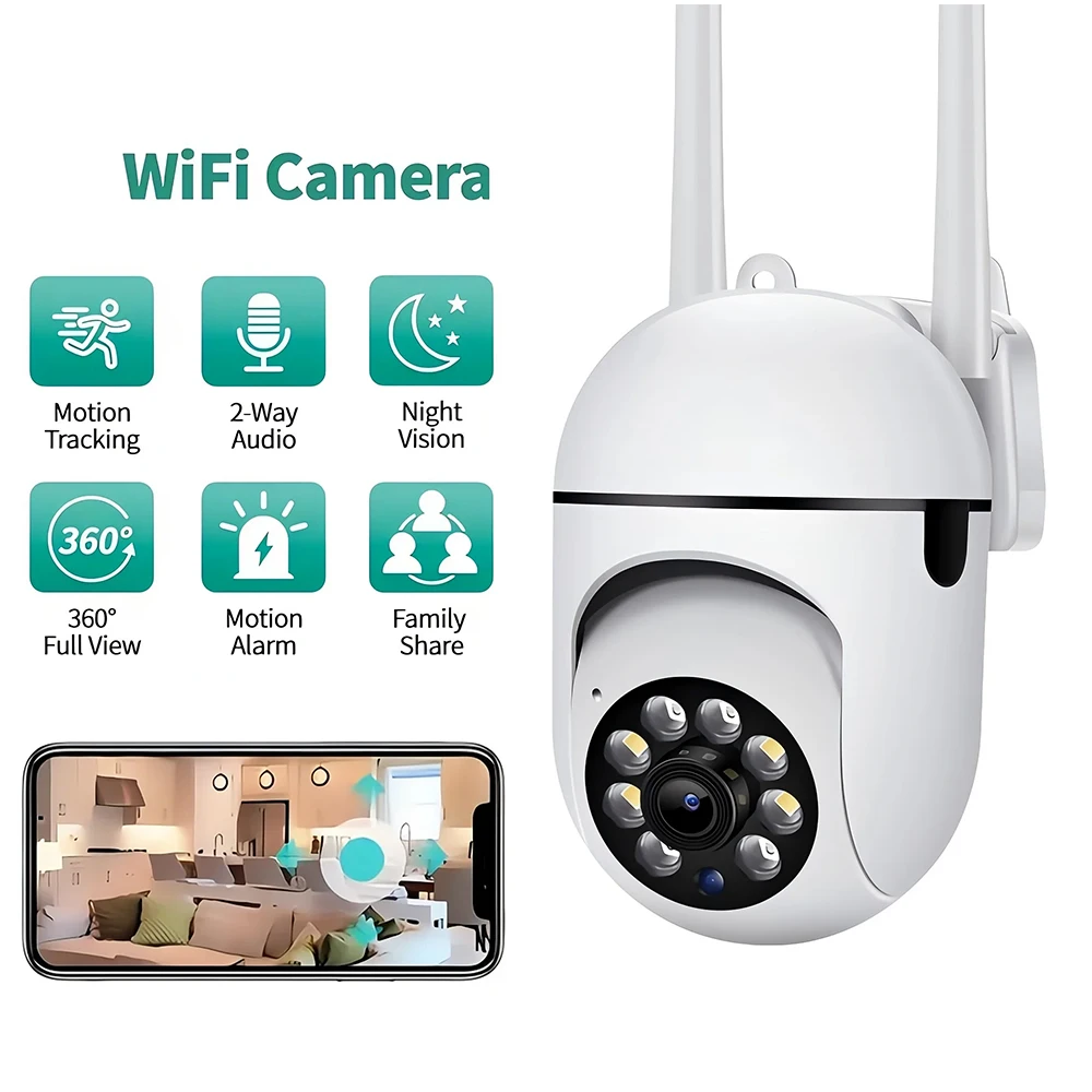 1080P HD Wifi Wireless Security Monitor Cameras IR Night Vision Outdoor Cam Smart Home CCTV HD Two-way Audio Surveillance Camera