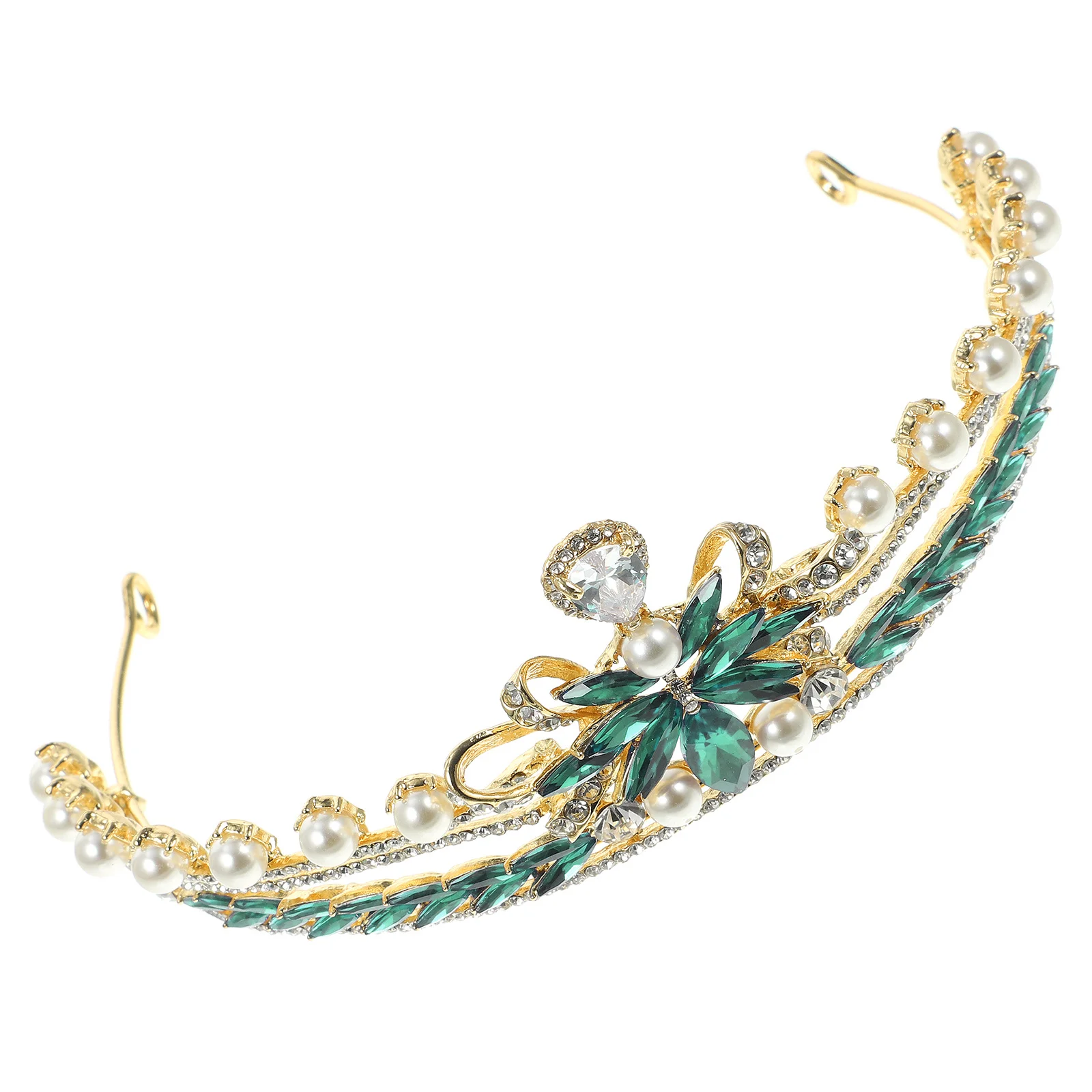 

Bridal Pearl Rhinestone Crown Headband Wedding Accessories Delicate Stylish Design Engagement Birthday Valentine's Day Prom