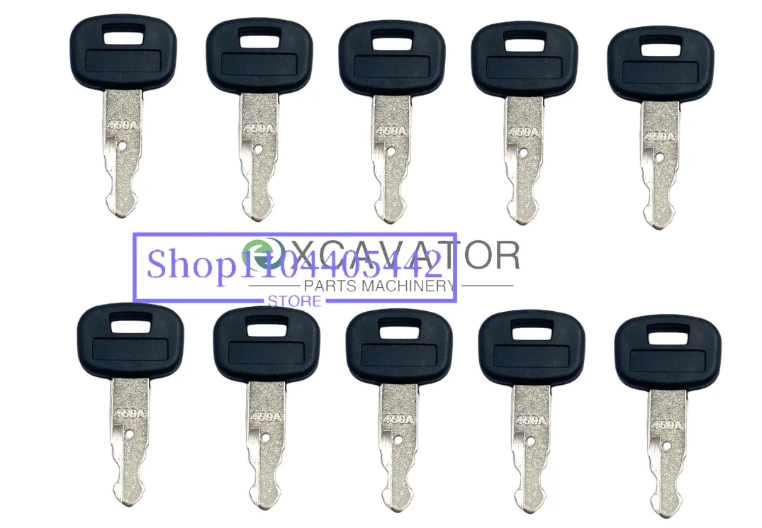 10PCS Kubota 459A Keys Excavator Accessories FITS or Microdig Excavator Keychain 15 20 30 155 161 163 Ignition Key