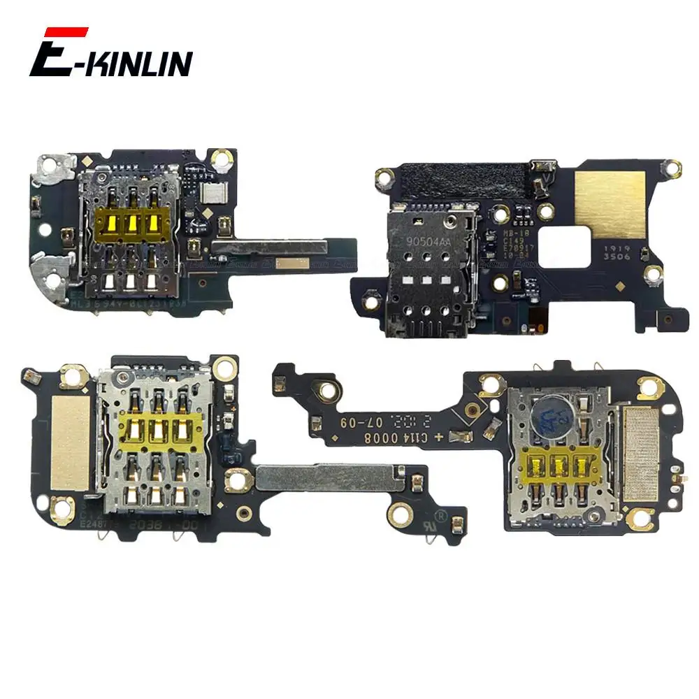 Sim Card Socket Holder Slot Tray Reader Container Connector Board With Microphone For OnePlus 7T 8T 7 8 9 10 Pro 9R 9RT