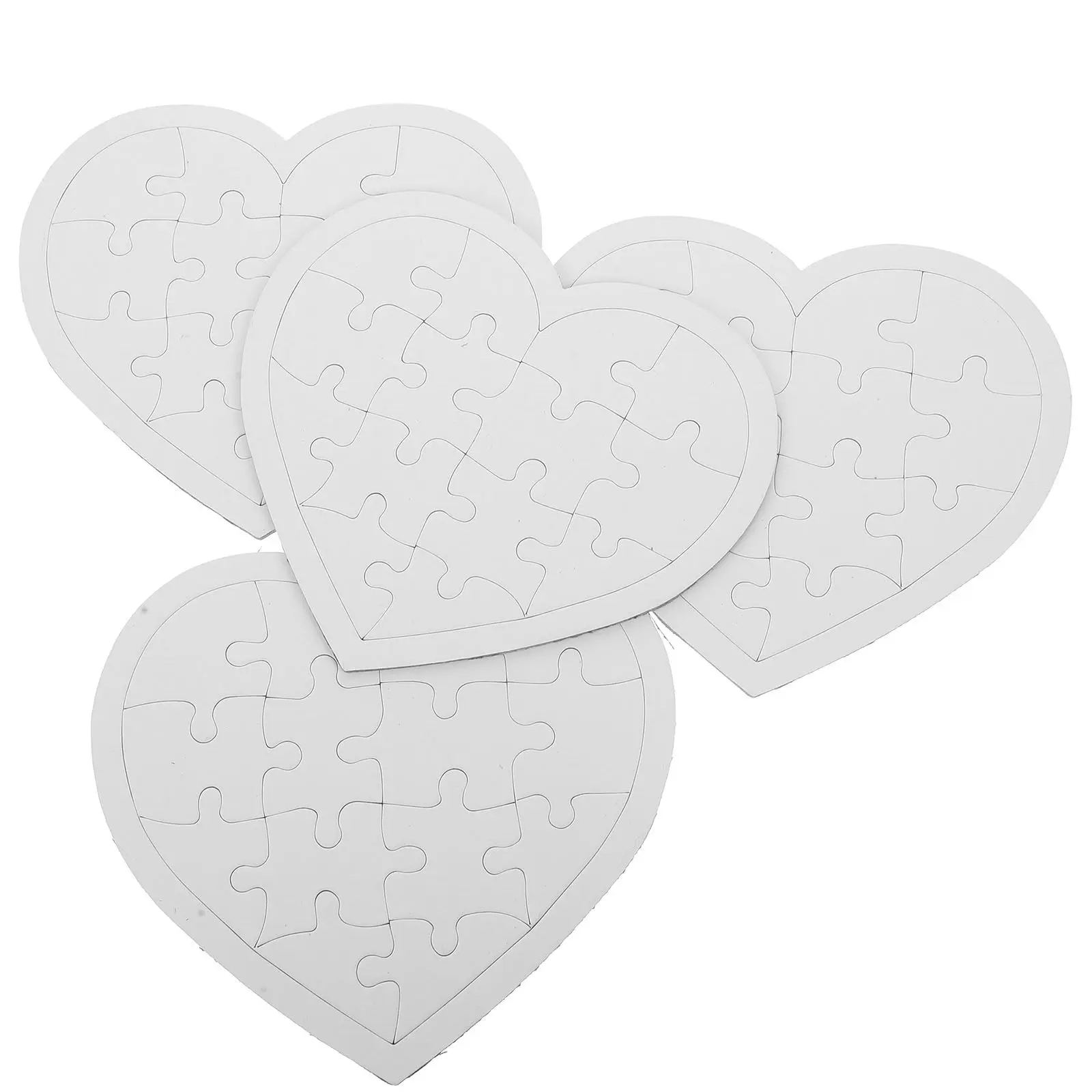 

4 листа заготовок для самостоятельного изготовления пазлов: легкие, компактные элементы для рисования, скетчинга, решения головоломок и творческих проектов