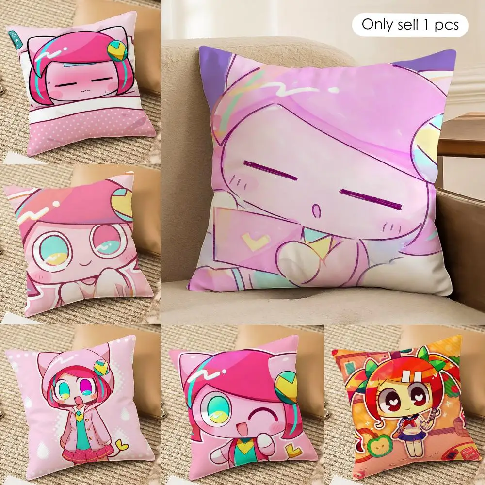 Cute P-Pepoyo Artist Producer Cushion Cover Silky Short Plush Invisible Zipper Dustproof Sofa Pillow Case For Home Decor