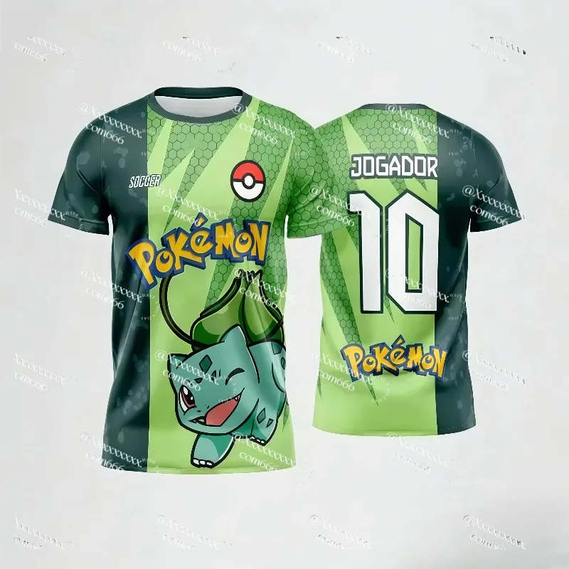 T-shirts d'été, T-shirts Pok É Mon pour enfants, T-shirts de dessins animés à manches courtes pour adultes, vêtements, uniformes, cadeaux, jouets, imprimés