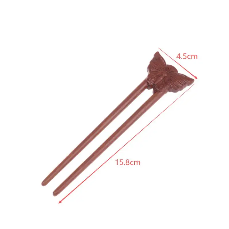Wooden Hair Stick U-Shaped Hair Fork Cat Butterfly Chinese Style Fashion Hairpin Headwear Girl Hair Accessories image 6