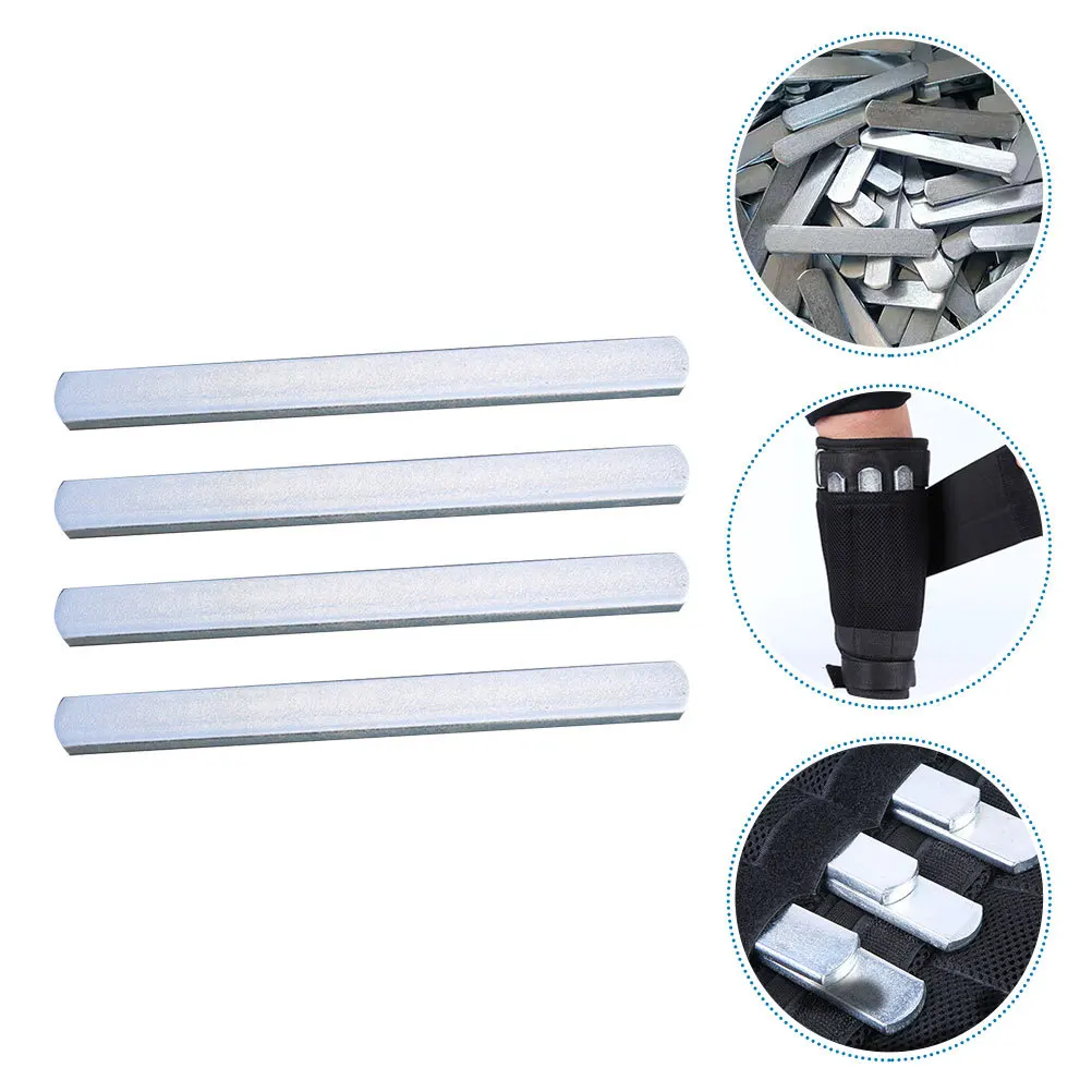 4Pcs Weighted Steel Plates Heavy Duty Fitness Exercise Equipment for Vest Leg Arm Weight Training Gym Home Workout Performance