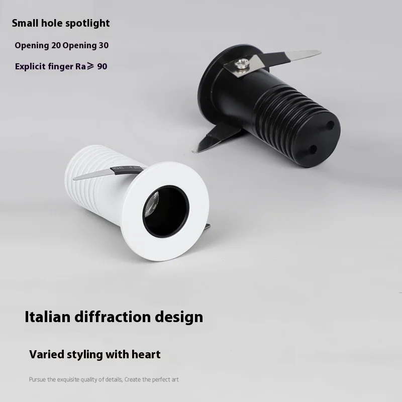 

Светодиодный 20 мм 30 мм режущий встраиваемый алюминиевый высококачественный круглый светодиодный светильник для внутреннего освещения с антибликовым покрытием