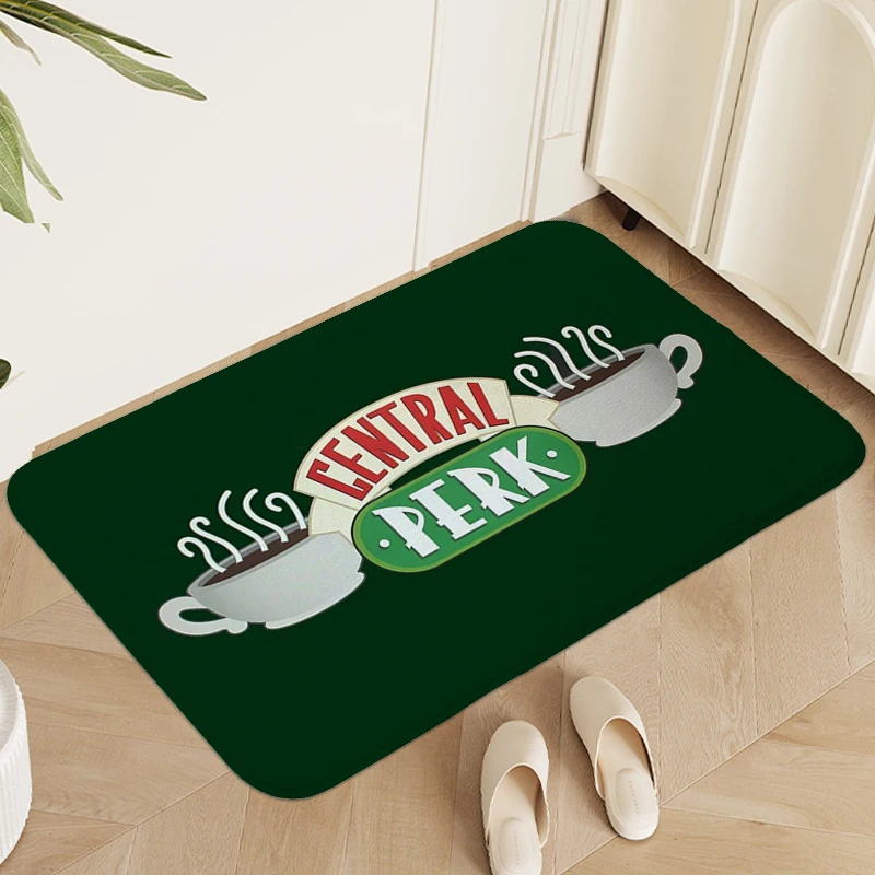 Doormat Entrance Door Central Perk Bedroom Living Room Floor Carpet Non-slip Foot Mat Washable Non-slip Kitchen Bathroom Rug