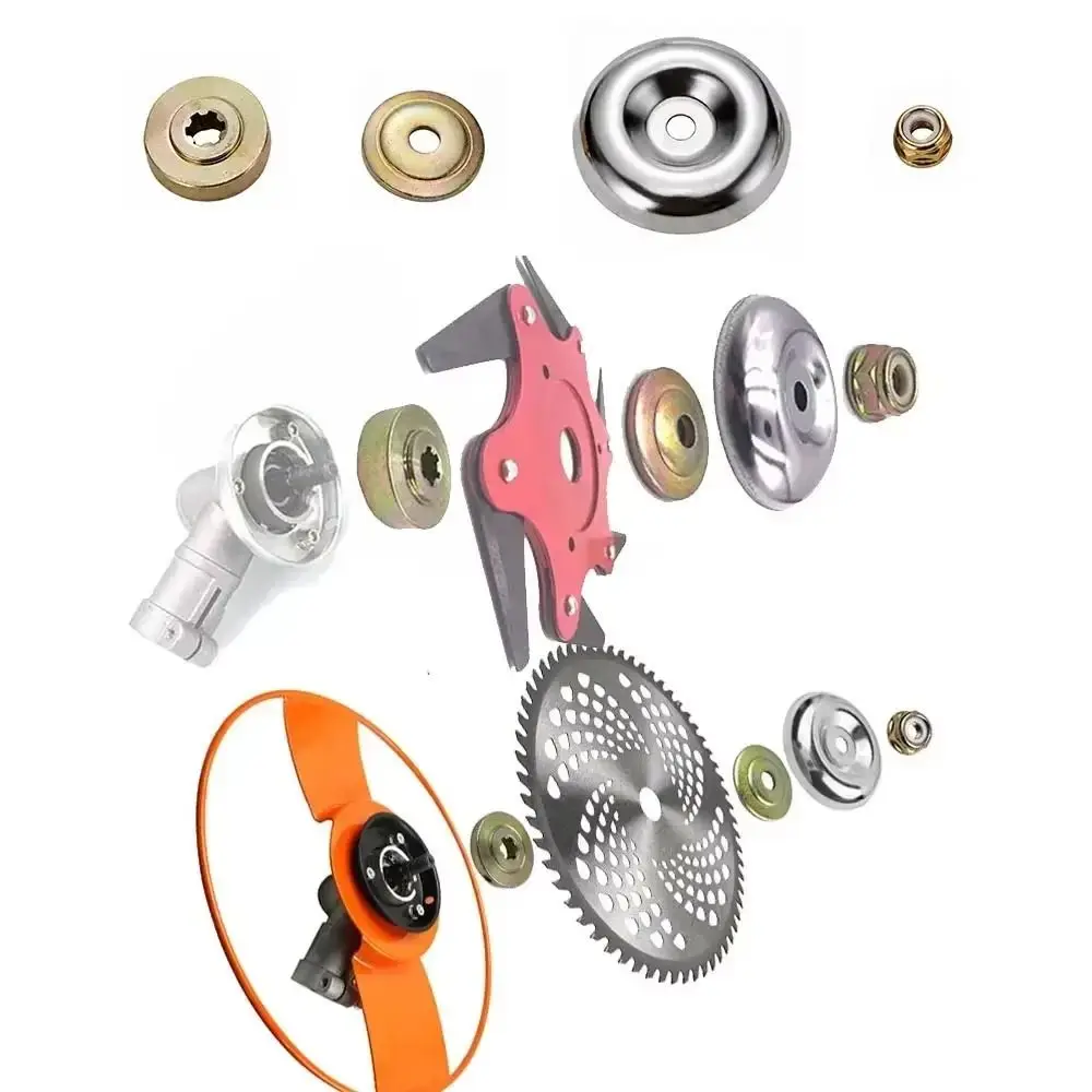 4Pcs/Set Universal Lawn Mower Trimmer Head Adapter Adapter Nut Fixing Nut Trimmer Head Fixing Nut Kit Grass Trimmer Head Adapter