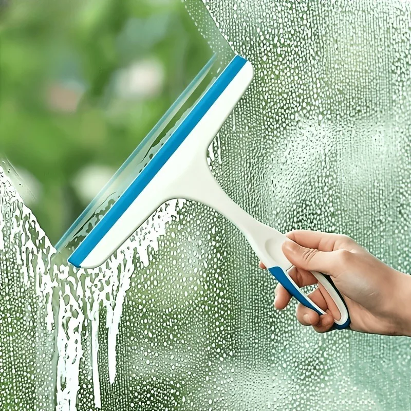 1 PCS Shower Window  Household Cleaning Wiper, Handheld Glass Wiper, Suitable for Shower Doors, Bathrooms, Windows, And Glass