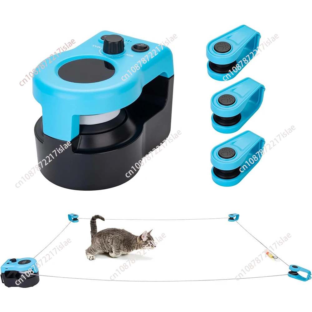 Electric cat teaser stick cat toy remote control interactive weight loss sound mouse feather cat toy