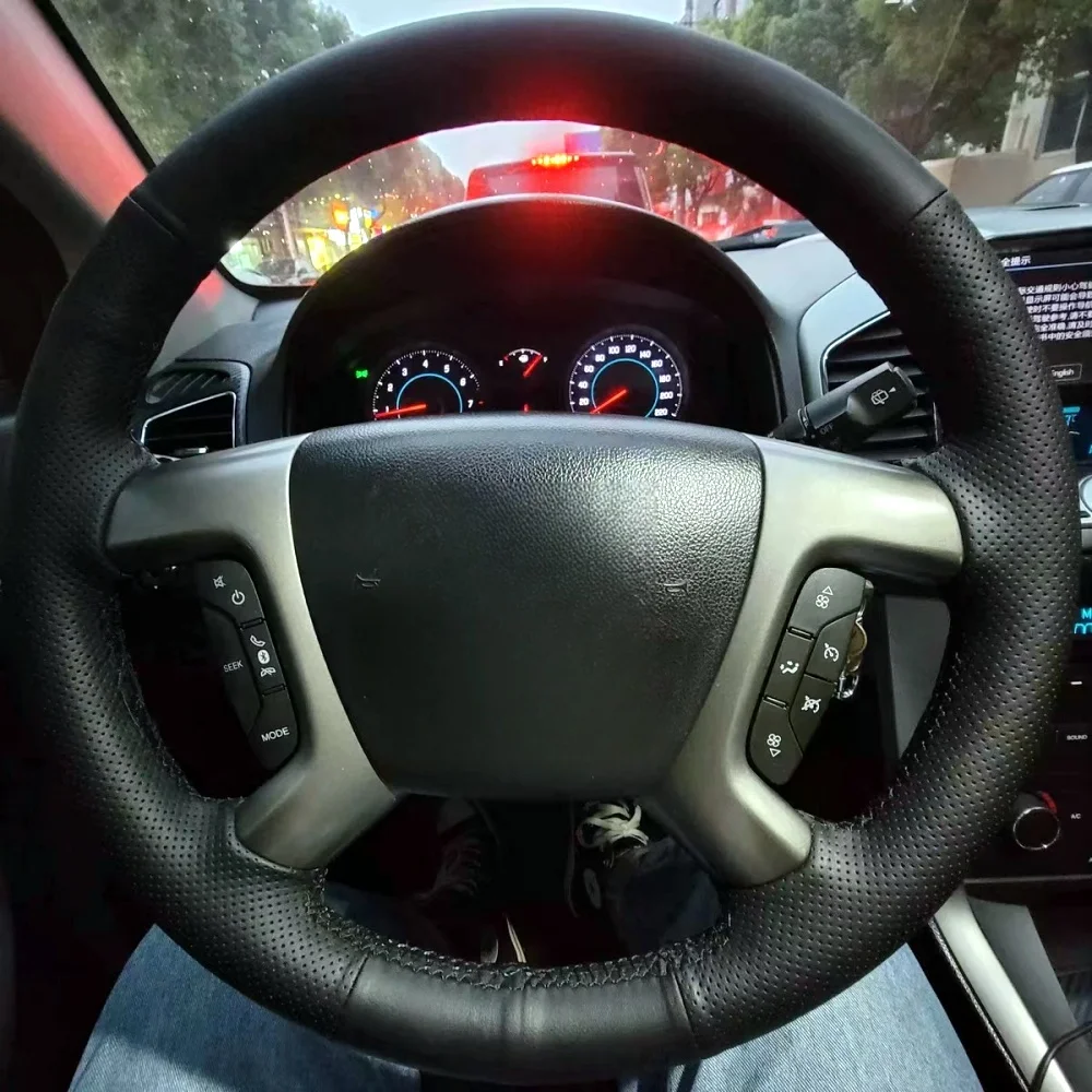 

Черная кожа из микрофибры для Chevrolet Captiva 2007-2014 Silverado GMC Sierra 2007 Ручное шитье