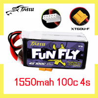 NEW TATTU FUNFLY 14.8V Lipo Battery 1550mAh 100C For RC Helicopter Quadcopter FPV Racing Drone Parts 14.8V Drones Battery