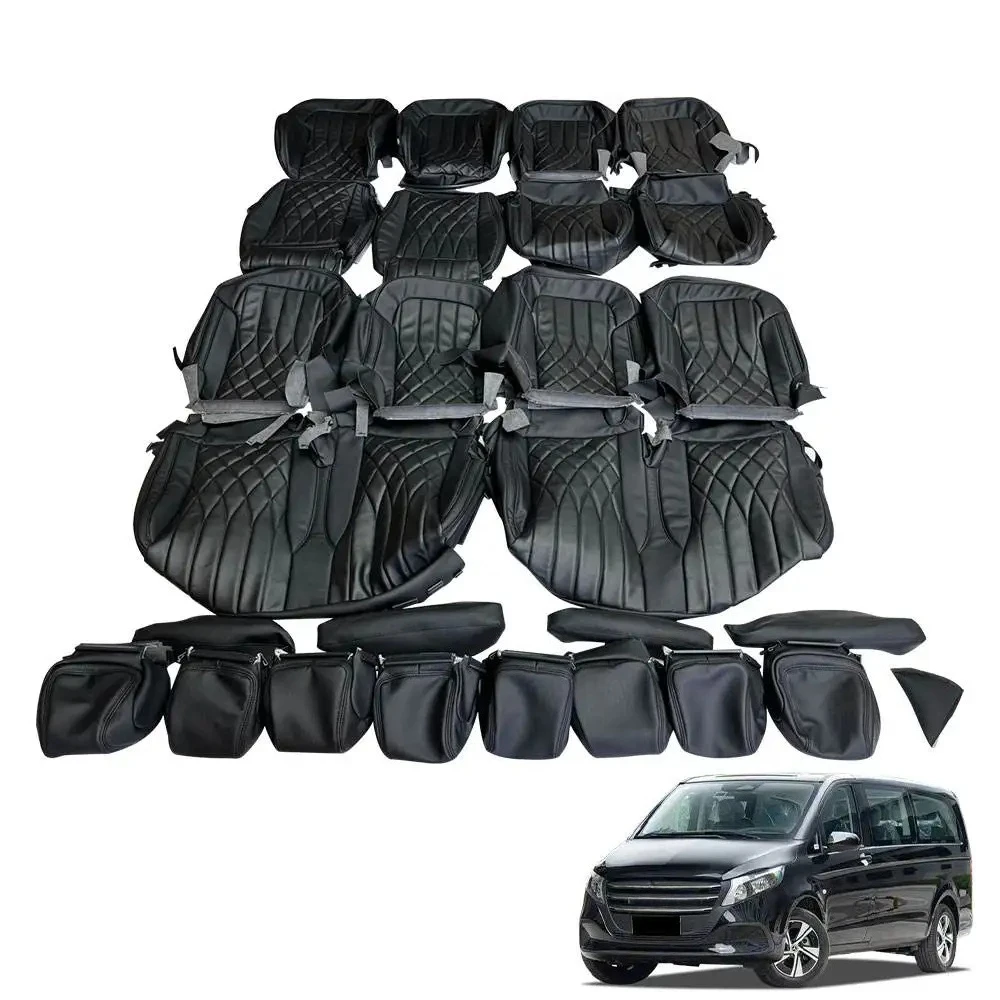 BJYD Factory Luxury Car Interior Original  Full Set Luxury Leather Seat Covers for Mercedes-Benz Vito V-Class W447 W448