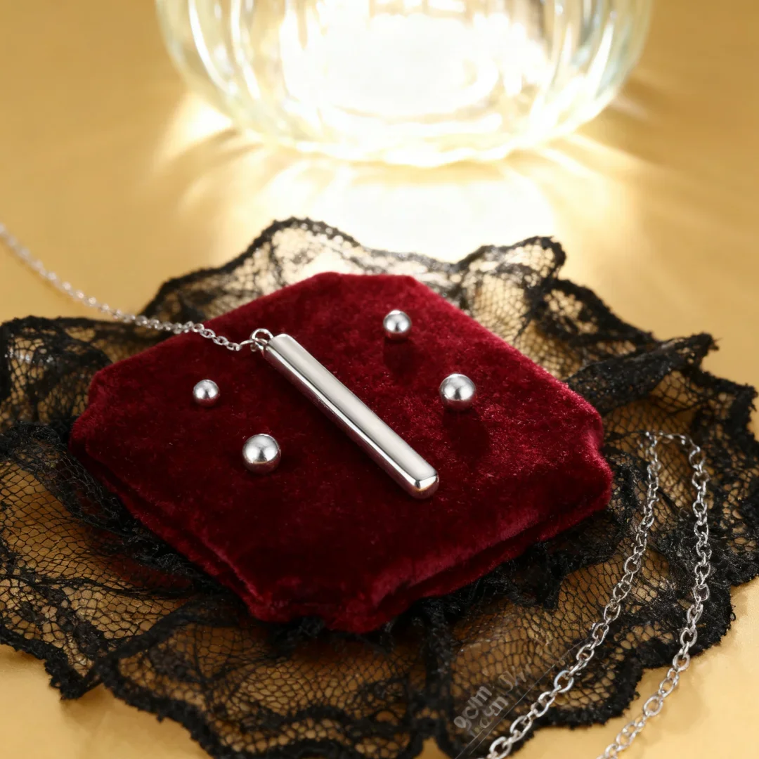 Hot sale 925 Sterling Silver Fashion Jewelry unique Cuboid geometry Pendant Necklace For Women Wedding Engagement Christmas Gift