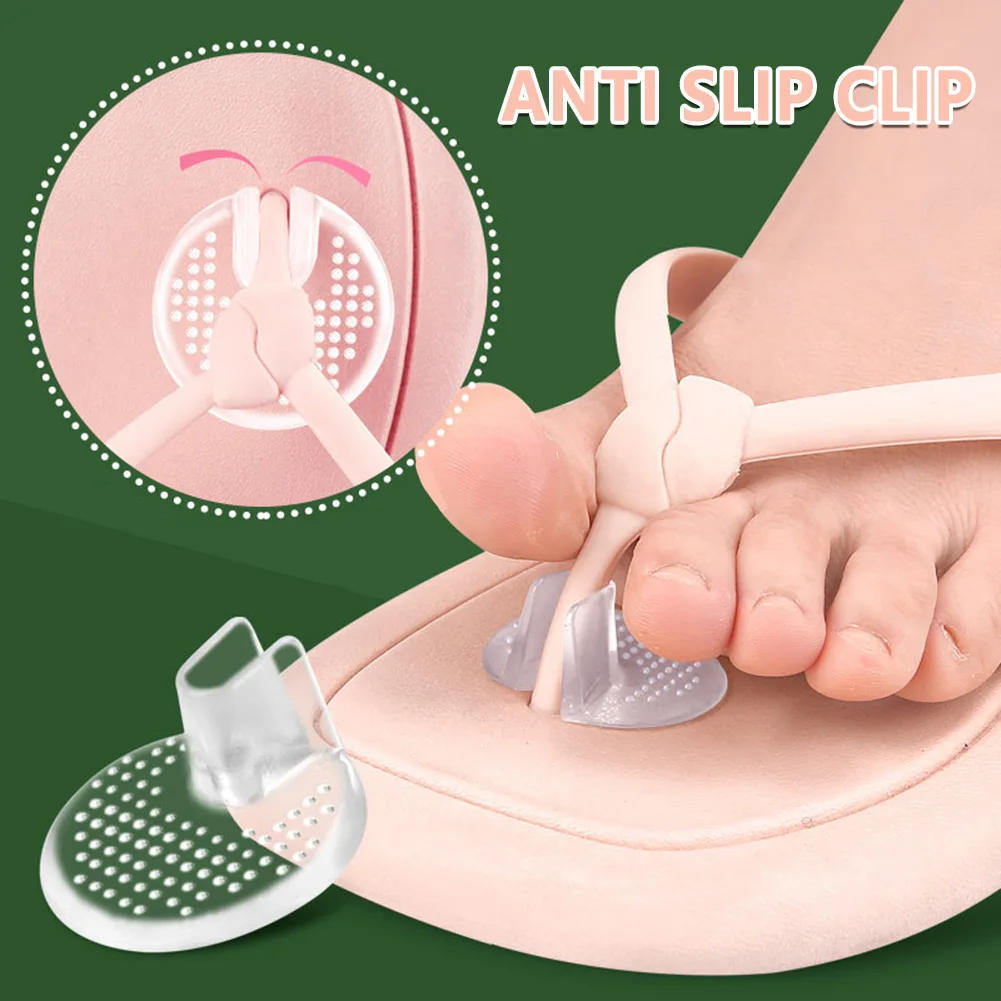 2pc Invisibles Flip-Flop Gel Pad Anti-Slip Anti Wear Foot Gel Toe Guards Cushions Toe Separator For Women Men