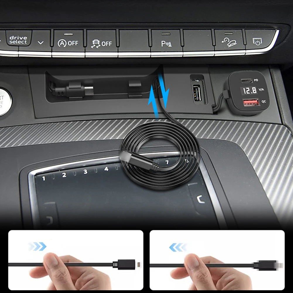 For Q5 Car Charger USB Docking Station Fast Charging Charger Shunt Hub Docking Adapter Interior Auto Accessories