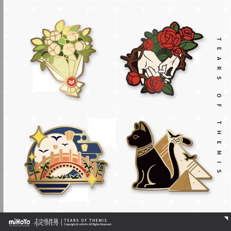 

Официальная подлинная коллекция TearsofThemis, памятный металлический значок, четвертая пуля, miHoYo, аниме, периферийный подарок