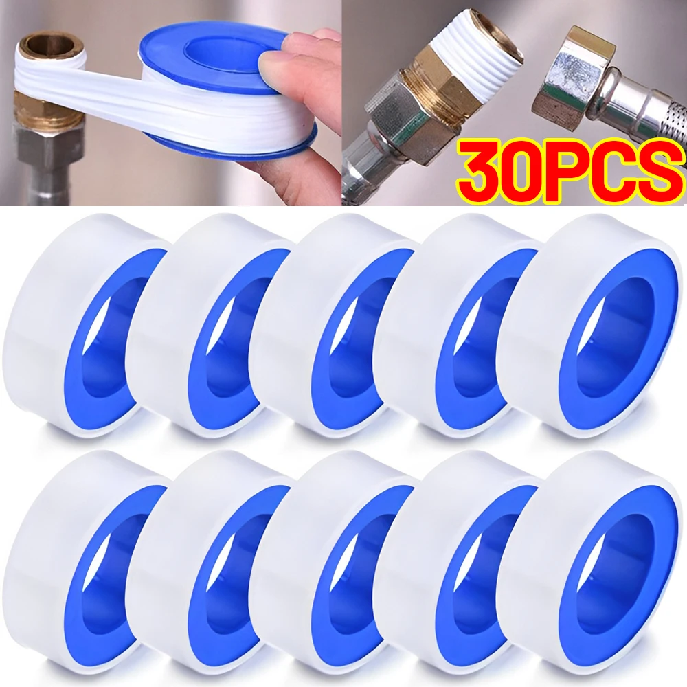 

30/1PCS Pipe Leak Proof Sealing Tape Sink Drain Pipe Thread Duct Tapes Plumbing Fitting Repair Tool Waterproof PTFE Sealant Tape
