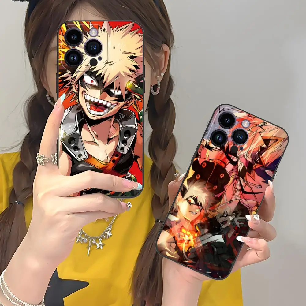 

Чехол для телефона My Hero Academia Bakugo для iPhone 17, 16, 15, 14, 13, 12, 11 X XR XS 8 7 Pro Max Plus, мини-цветный защитный красивый роскошный