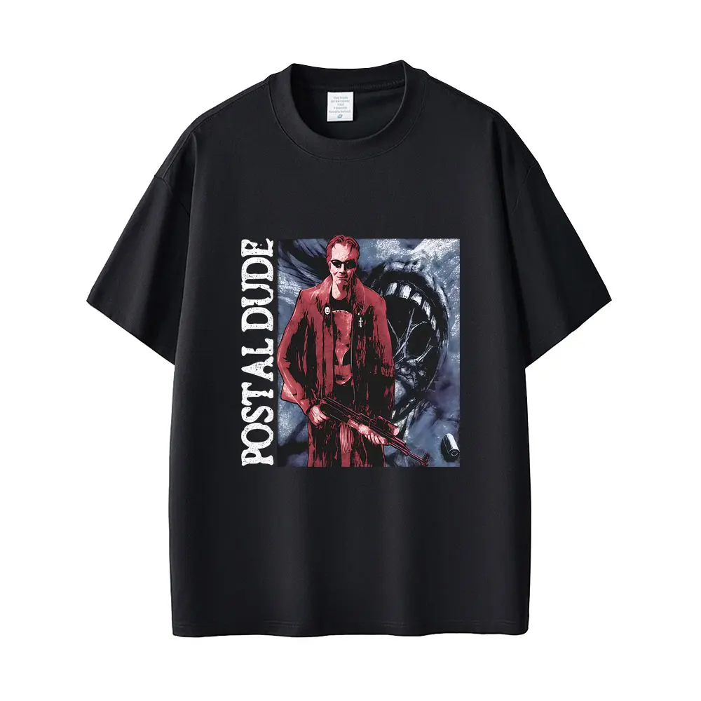 

Postal Dude Vintage Acid T Shirts Summer Men Women Horror Gothic Rock Streetwear Male Fashion Oversized Crewneck Short Sleeve