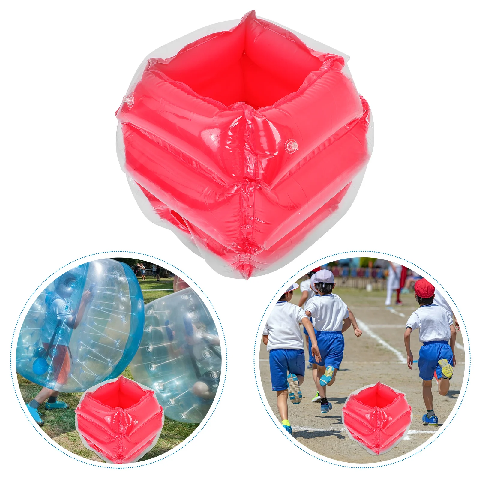 Palla gonfiabile per paraurti in PVC Divertimento all'aria aperta Palla per collisioni Blow Up Body Bubble Ball Gioco sportivo Prop (Rosso)