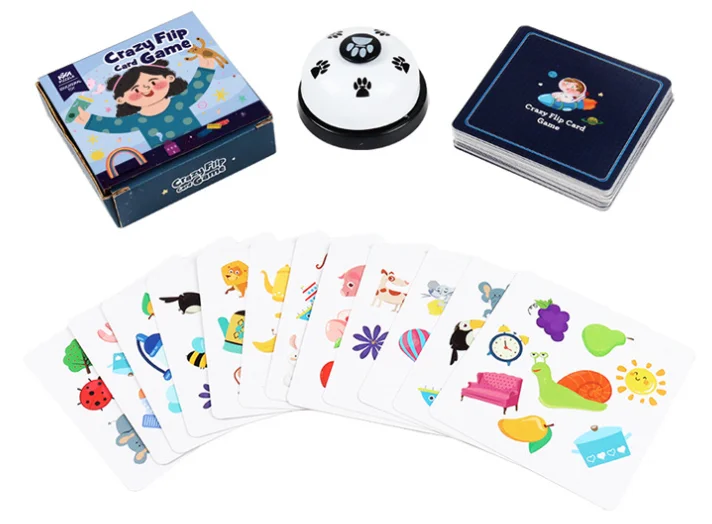 Educational Logic Thinking Toy Crazy Flip Card Cognition Game Reaction Brain Training Children-Parent Interactive Table Game