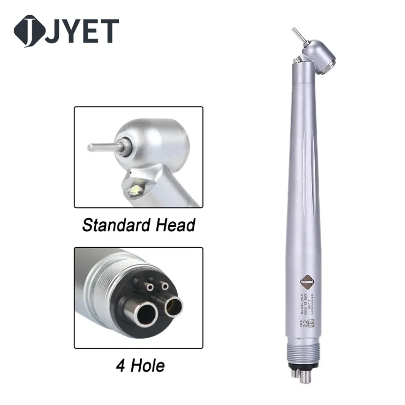 Dental 45 Degree High Speed Handpiece Led Angle Mobile Phone2/4 Hole Single Water Spray Dentist Tools For Block Tooth/Wisdom