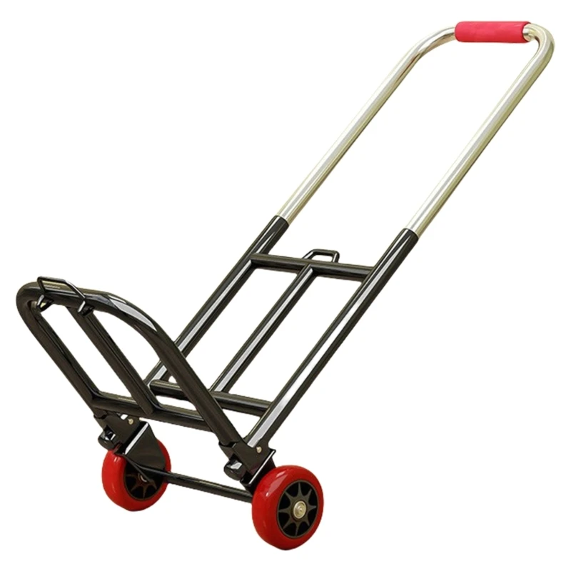 2024 Storage Rolling Crate Garden Cart Portable Fold Up Handcart with Strong Load Capacity for Moving and Groceries