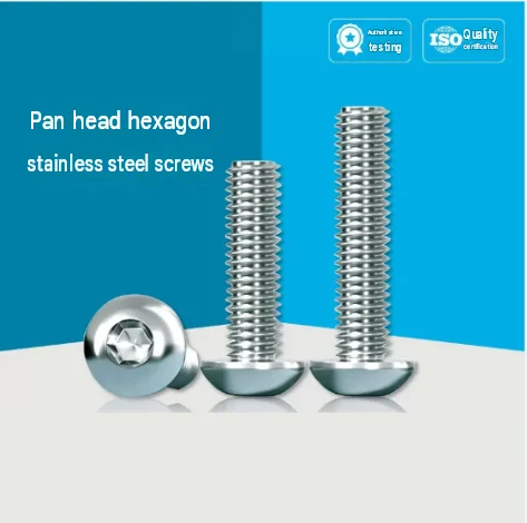 ISO7380 Hexagon Socket Button Head Screw 304 Stainless Steel A2-70 M3 M4 M5 M6 M8  Allen Button Head Fastener Hardware