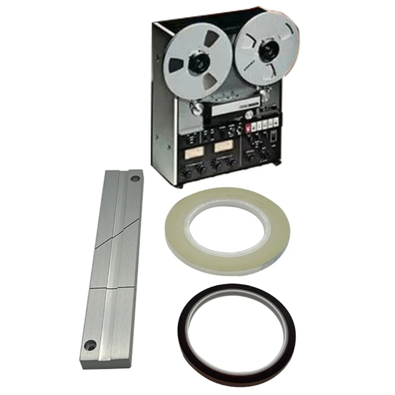 High Quality Aluminum Tape Splicing Block 1/4 10Inch Tape Splicing Set for Revoxsonido 1/4 10In Open Reel to Reel Tapes 95AF