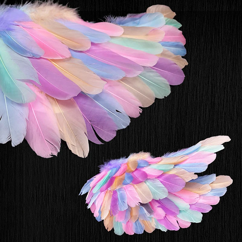 Swallow Colorful Angel Feather Wings Halo Magic Wands Cosplay Elastic Straps Kids Adult Wedding Halloween Christmas Birthday Par