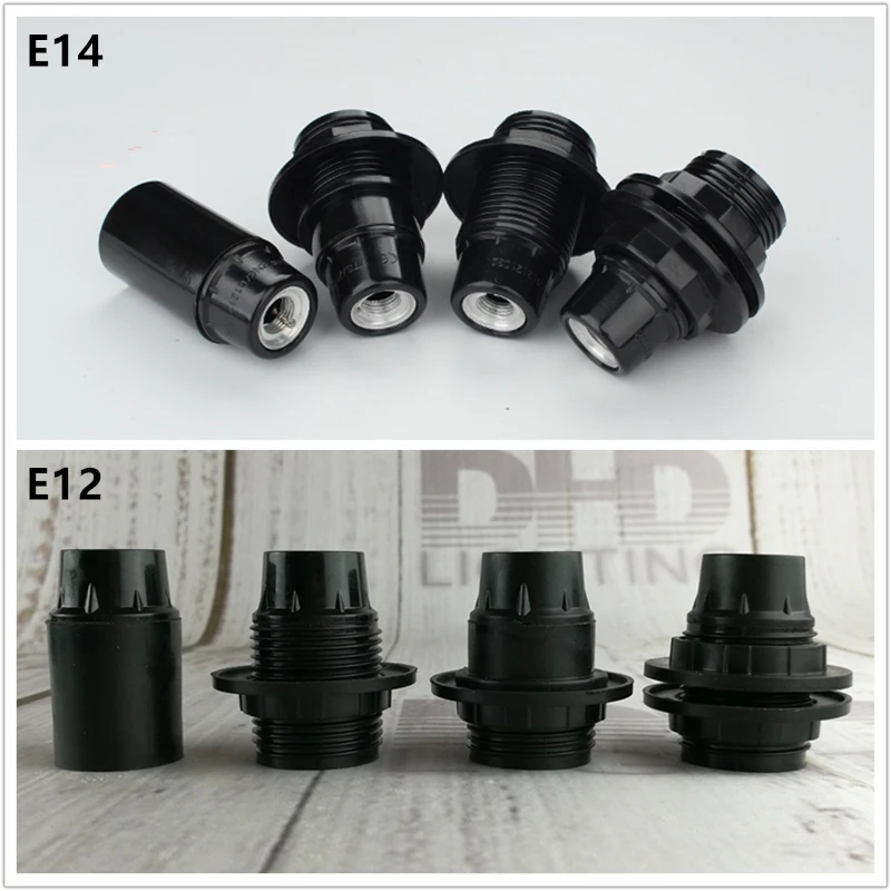 

2 pieces E12/E14 bakelite socket UL/CE lamp holder 110V/220V 4 European American standard lighting base 2 pieces/batch