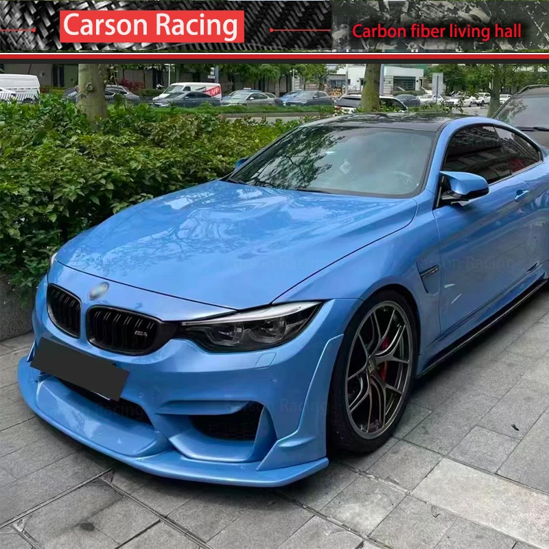 For BMW F80 M3 F82 F83 M4  Front Bumper Real Carbon Fiber Lip M3 M4 Demon King Version Front Lip Resin Carbon Fiber