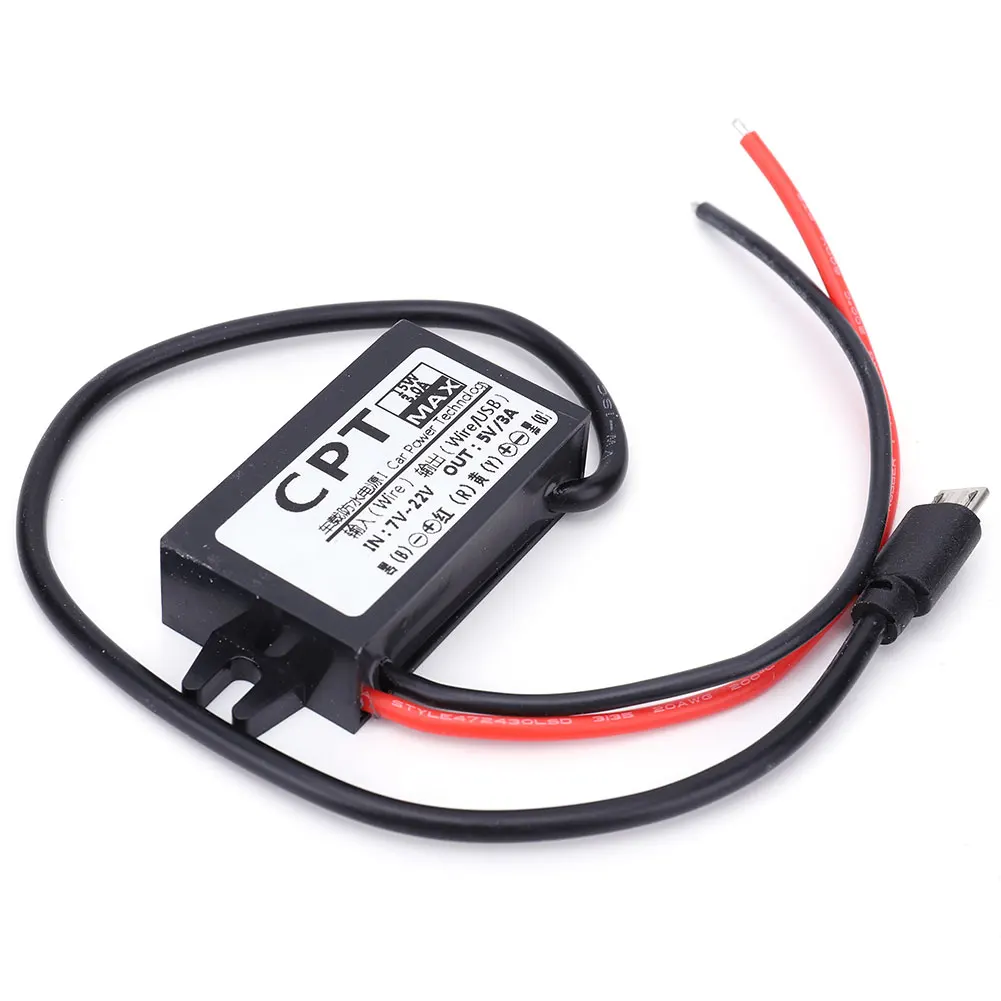 12V To 5V 3A 15W Buck Converter Module Waterproof CPT Reduced Voltage Regulator Wire Interface