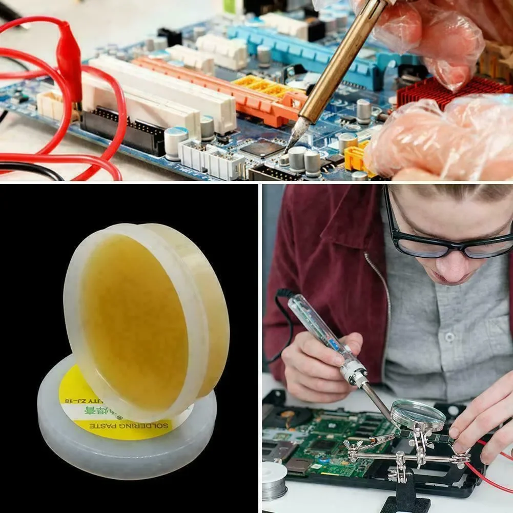 Imagem -03 - Pasta de Fluxo de Solda de Resina 35g Creme de Graxa de Solda para Telefone Pcb Bom Isolamento Peças de Ferramentas de Soldagem de Alta Acidez