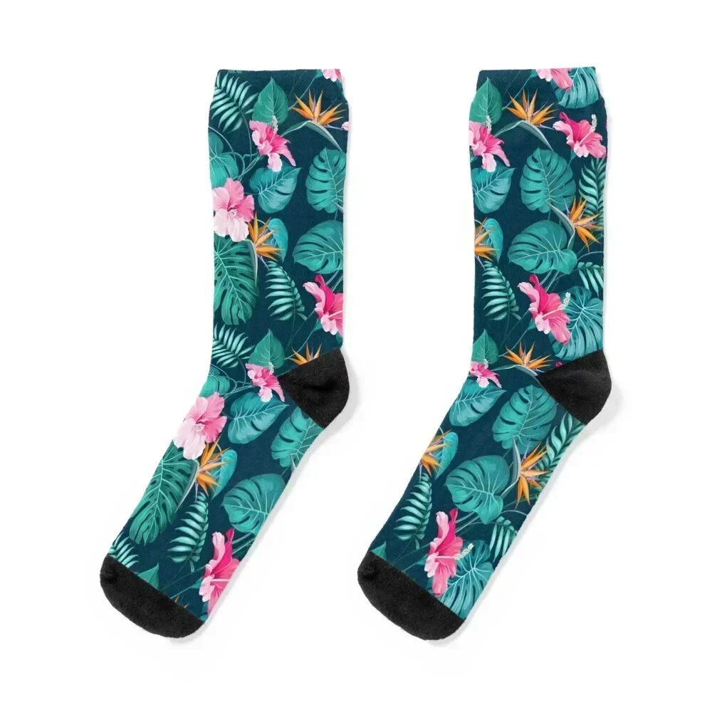 Tropical Paradise Socks christmas stocking funny sock essential loose Designer Man Socks Women's