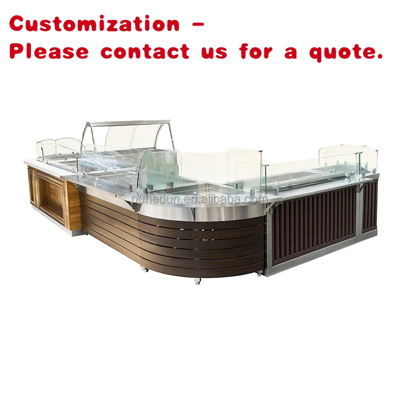 custom.Custom Tempered Glass and Metal Constructed Food Display Cabinet Premium Showcases Effective Food Presentation