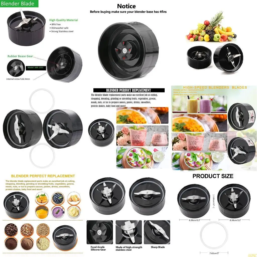 A0NC Blade Mixer Bộ BLADE SET Các bộ phận thay thế Niêm phong miếng đệm cho phép thuật