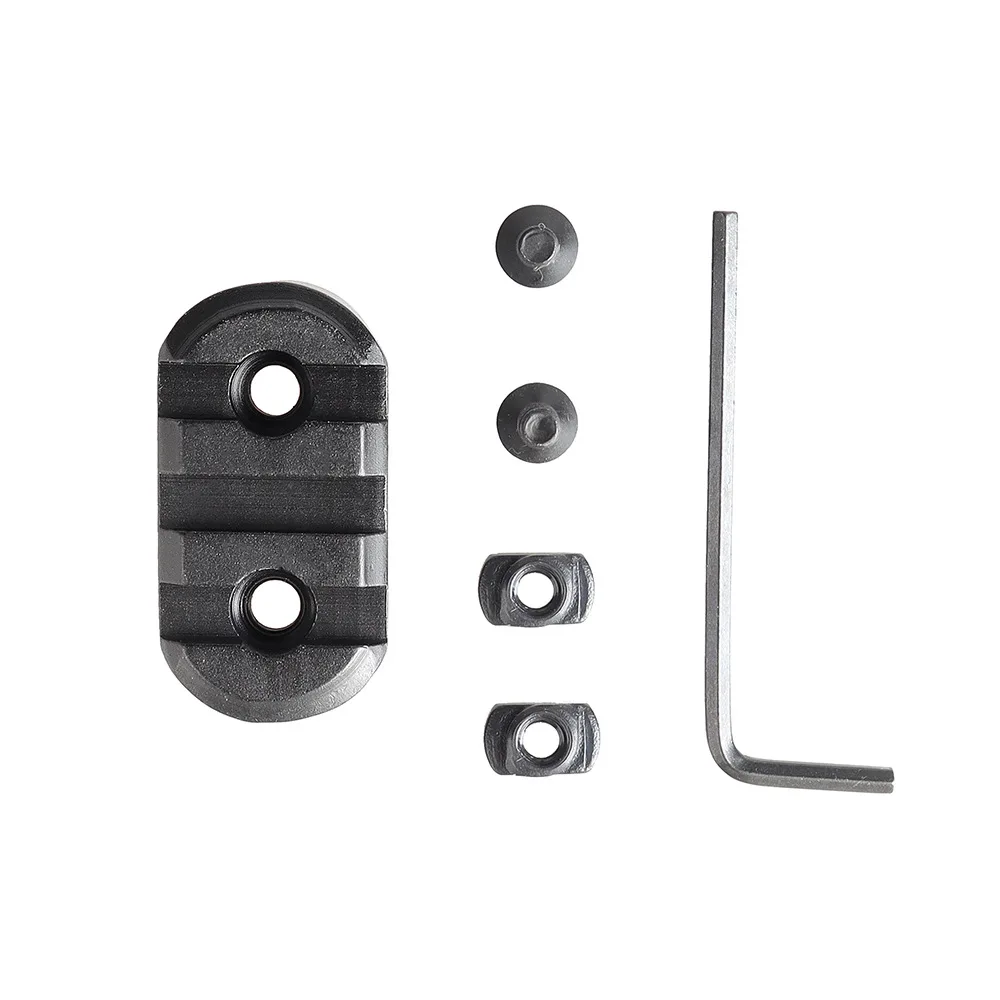 3-Slot MLOK Guide Rail 20mm Rail Adapter CNC Aluminum Alloy Rifle Scope Mount Base M-Lock Rail Plate