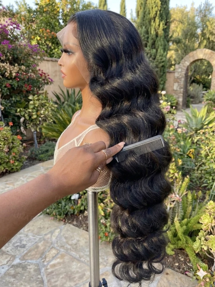 

Парик из натуральных волос с волной «Бэби» 30-40 дюймов, 13x6 HD Lace Frontal, 250% плотность, без клея, с эффектом «Водная волна», 5x5/13x4 Lace Front Wig