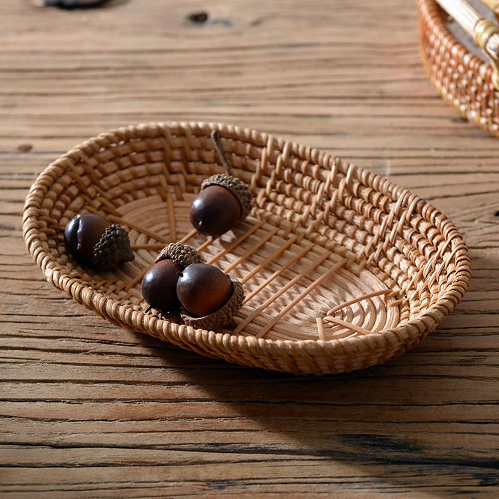 

Storage Basket Khaki Large Capacity Sundries Organizer For Home Hotel Decor Snack Container Knitting Basket