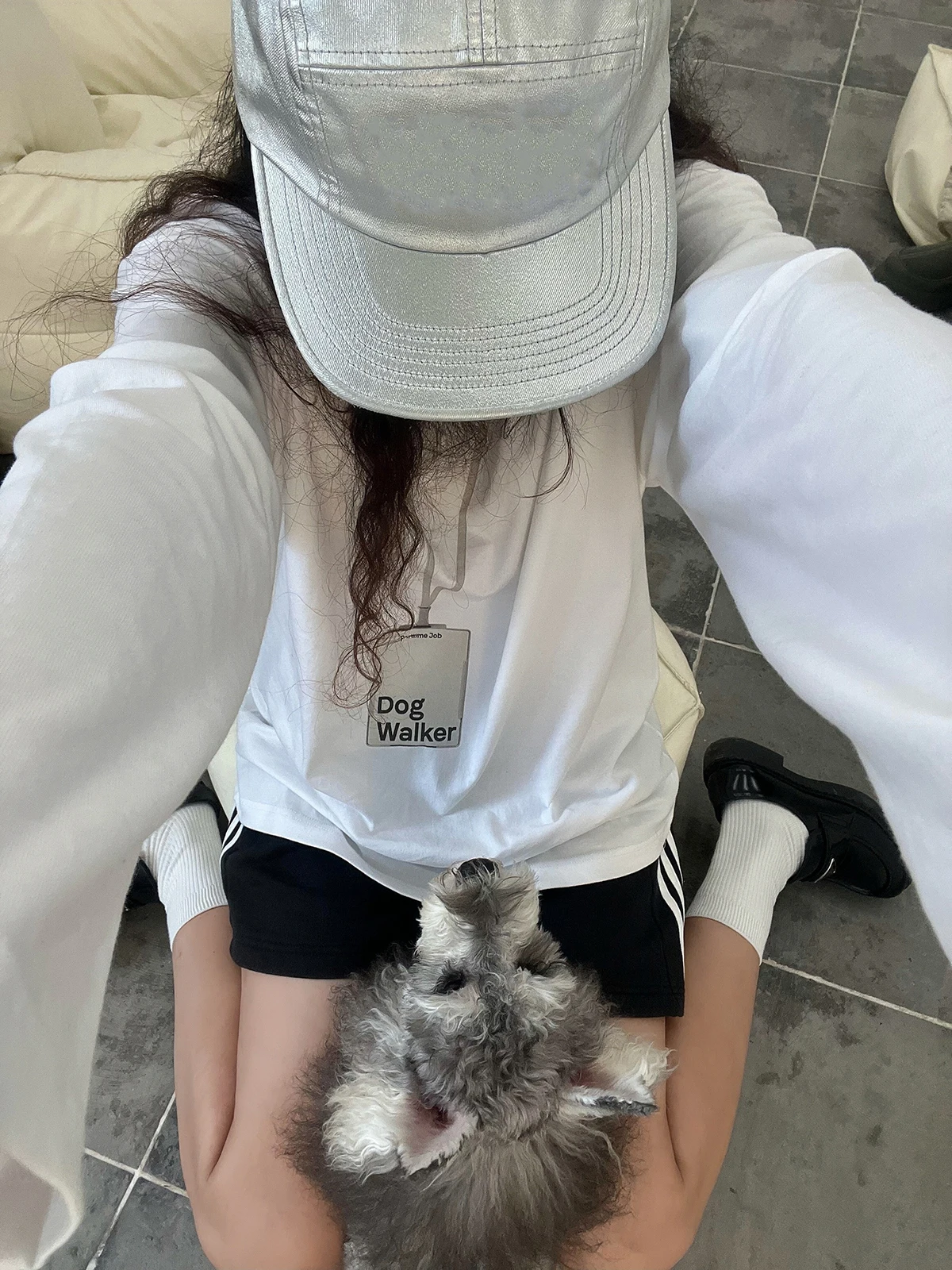 Sakura Long Sleeve T-Shirt Hoodie Women Loose Versatile White Lazy Top Cotton 100% Printed Casual Style round Neck Sweatshirt